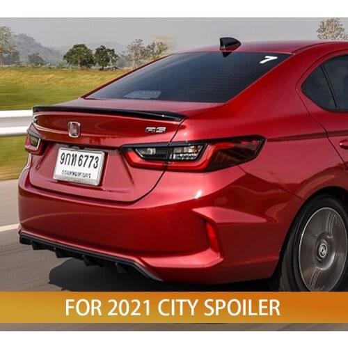 For New Honda City Spoiler 20202021 RS Design High Quality ABS Material Dedicated Tail Modified Car Rear Trunk Wing Primer Color