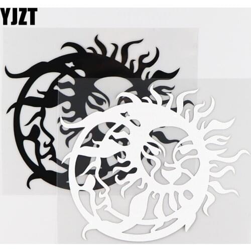 YJZT 14X11.5CM Life Sun Moon Exchange Art Decor Car Stickers Vinyl Decal Black / Silver 10A-0347