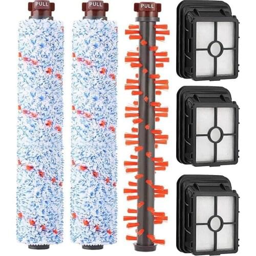 Replacement Parts for Bissell Crosswave 1934/1868/1866, Area Rug Brush Roll Multi-Surface Brush Roll Vacuum Filter