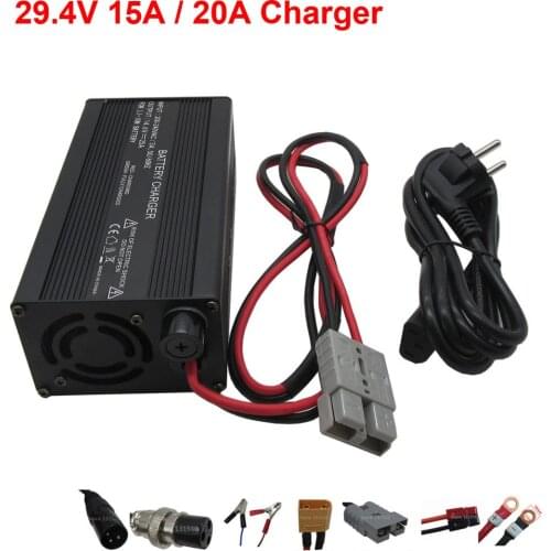 600W 24V 18A Charger 29.4V 18A li-ion battery charger Input 100-120V Or 220-240V For 7S 24V lithium battery pack