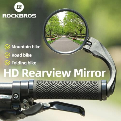 ROCKBRSO 360 Angle Adjustable Handlebar Wide Range Rearview Mirror HD View MTB Road Bike Mirrors For Motorcycle Accessories
