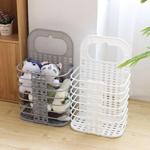 Dirty Clothes Storage Basket Household Collapsible Laundry Basket Plastic Sundries Toy Organizer Wall-Mounted laundry hamper 1PC