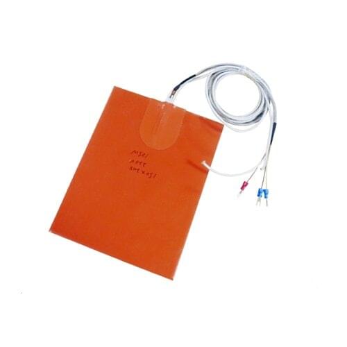 100x100mm 24v 170w silicone heated pad with fuse and 100K thermistor