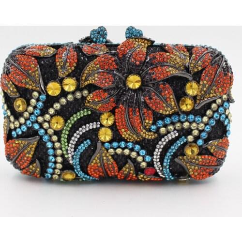 17.5x11CM Rhinestone Bag Wispy Metal Bag Crystal Dinner Bag With Diamonds Women Clutch Bag a6901