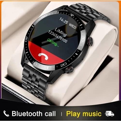 2021 New Luxury Business Smart Watch Bluetooth Call Smartwatch Men Women Waterproof Sport Fitness Bracelet For IOS Android Honor