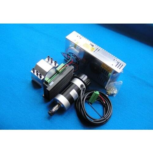 48V 400W ER11 high speed air cooled brushless spindle motor four suite engraving machine spindle long life
