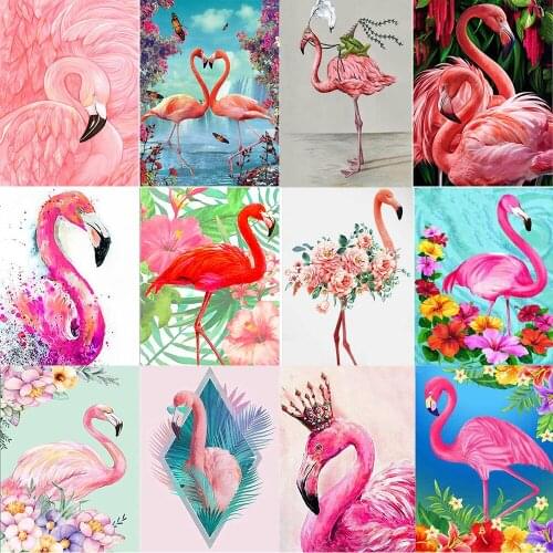 5D DIY Diamond Painting Animal Flamingo Square/Round Rhinestone Embroidered Mosaic High Quality Handmade Gift Decoration