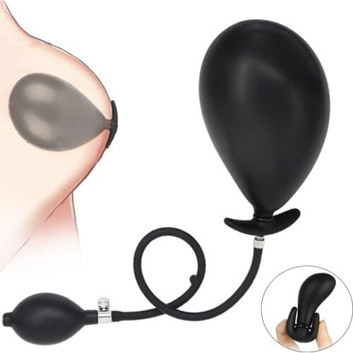 Go Out Liquid Silicone Inflatable Anal Plug Separate Pump Men Prostate Massage Expandable Big Butt Plug Women Anal Dildo Sex Toy
