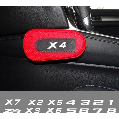 Car soft leather leg pads knee pads seat support elbow support For BMW 2 3 4 5 6 7 Series i3 i8 ix3 X1 X2 X3 X4 X5 X6 X7