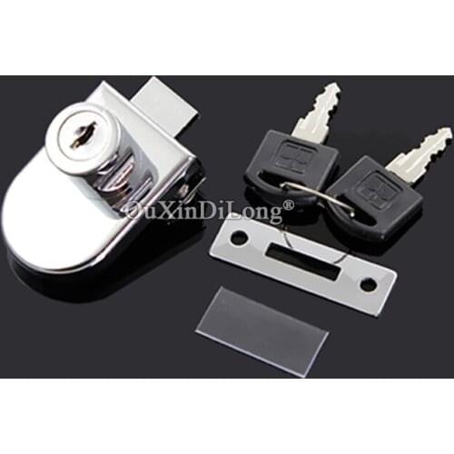 Free Shipping 2PCS Glass Cabinet Locks Jewelry Shopping Malls Showcase Display Cabinet Locks