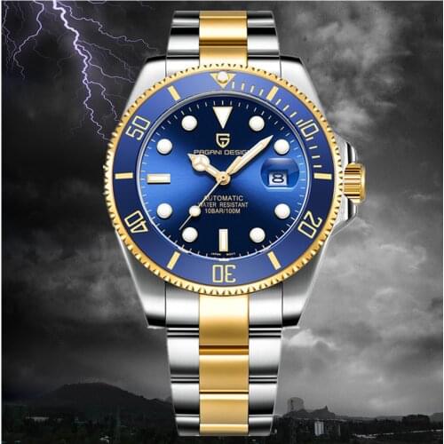 PAGANI DESIGN Classic Luxury Men Automatic NH35A Watches Waterproof Mechanical Mechanical Submersible Watch Relogio Masculino