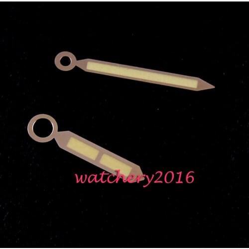 Parnis Rose Golden Watch Yellow Hand Fit 6497 6498 ST3620 3600 Movement