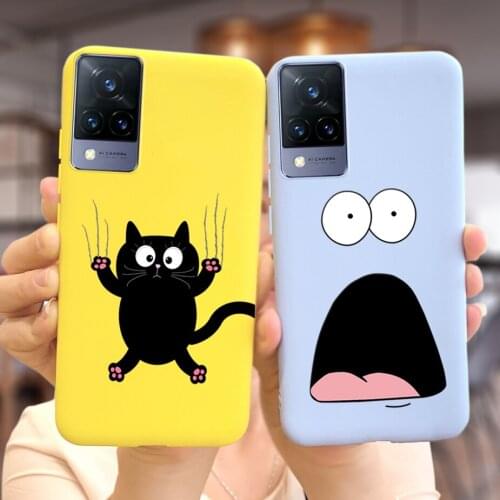 For Vivo V21e Case V2061 Soft Silicone Fundas Cute Fashion Phone Cases For Vivo V21e V 21 e 4G Back Cover Phone Protetion Bumper