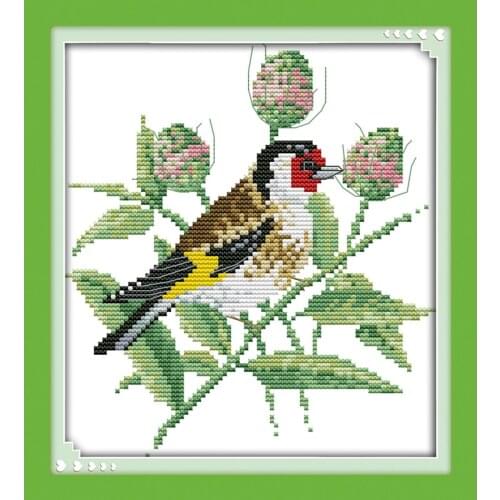Everlasting Love Pretty Bird (3) Chinese Cross Stitch Kits Ecological Cotton Stamped 11CT DIY Gift Wedding Decoration For Home
