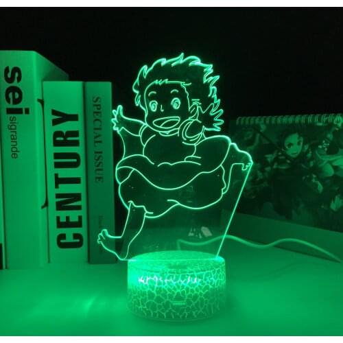 Mei Japanese Anime Figure 3D LED White Base Night Light Colors Changing Kids Bedroom Decorative Girl Birthday Gift Desk Lamp