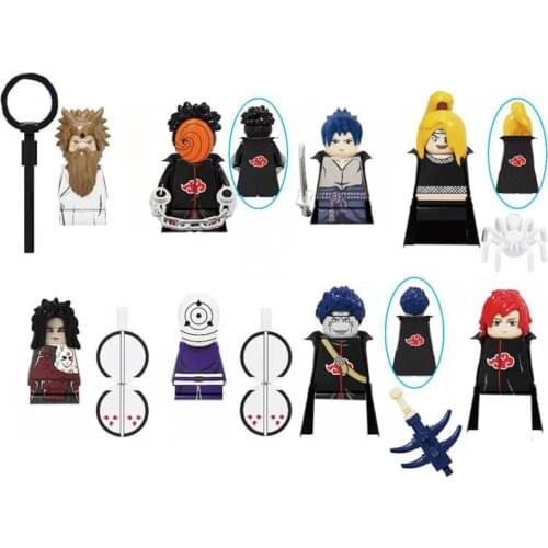 Naruto ALFY Immortals Uchiha Madara Children Assembling Building Blocks Action Figure Toy Bags Children DIY 8 Style Puzzle Gift