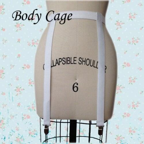 Body Cage 1pc white Garter Wild woman Sexy Thigh-Highs Suspender bondage lingerie Chaussette Femme halloween costumes
