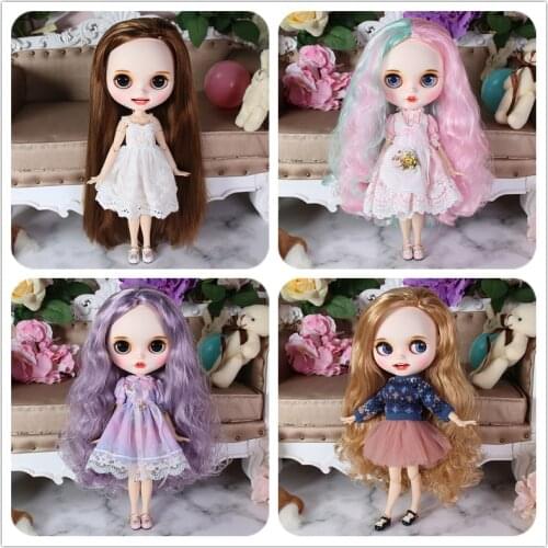 ICY DBS Blyth Doll hand painted matte face white skin suit doll with teeth lips eyebrows 30cm DIY BJD SD gift