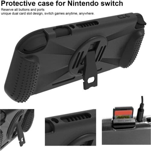 Fashion TPU Bracket Protection Case For Switch Lite Host With Double Card Slot Design Protective Cover Shell For Switch Lite