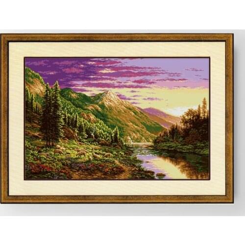 "Sheep "landscape large Counted cross stitch kit 14ct 11ct printed fabric embroidery DIY needlework High Quality Threads FishXX