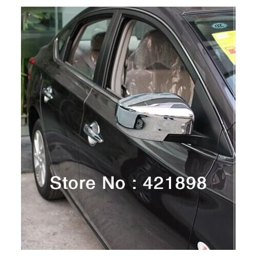 For Nissan Sentra 2013 2014 2015 2016 ABS Chrome Car Accessories Side Mirror Cover Trim Rear View Cap Overlay Molding Garnish