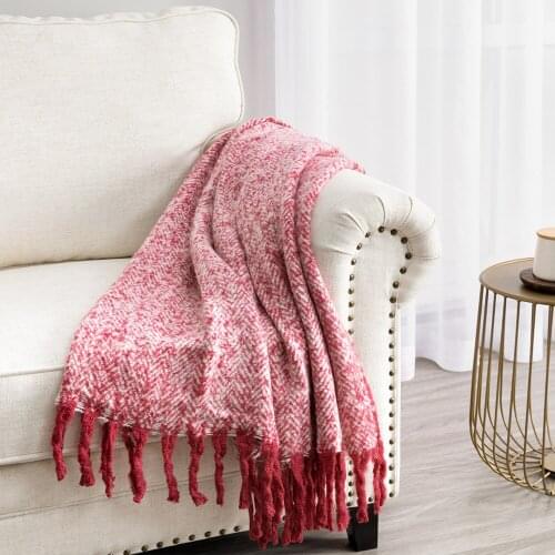 Nordic Throw Blanket Knitted Office sofa cover living room decoration Modern simplicity Woven Blanket soft Travel shawl warm