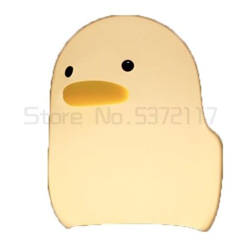 New creative dull duck silicone night lamp childrens bedside table lamp LED intelligent clapping lamp delay off