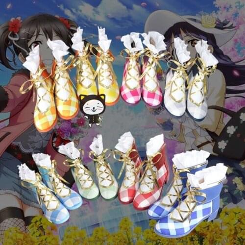 New LoveLive! Kotori Minami/Nico/Tojo Nozomi Bouquet Flower Awaken Cosplay Shoes LoveLive All Members School Idol Cosplay Boots