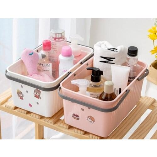 Dormitory bathroom lovely thick durable toiletries portable storage bath basket J03