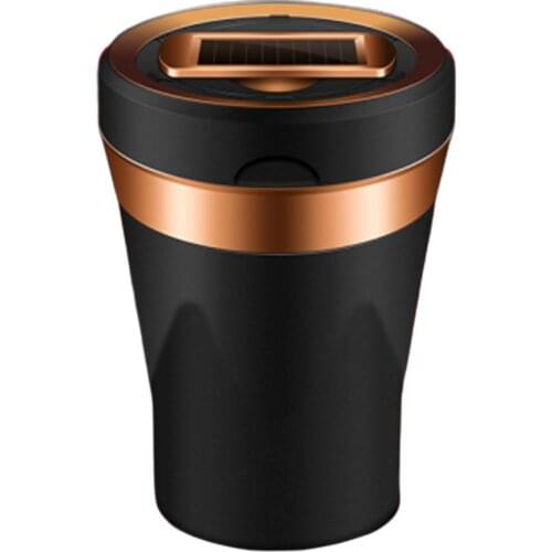 Professional 1PC Auto Ashtray Rechargeable Solar Energy USB LED Removable Cigarette Lighter Ashtray Car Accessories