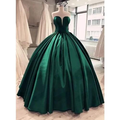Angelsbridep Deep Sweetheart Ball Gown Quinceanera Dresses Fashion Satin Birthday Princess Party Gowns Vestidos De Quinceañera