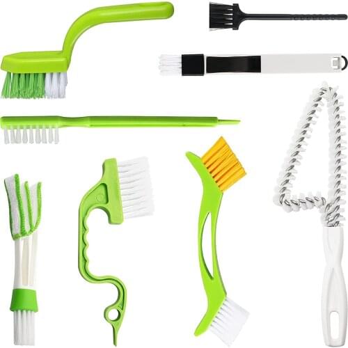 8-piece grouting cleaning brush, window slot cleaning tool, ceramic tile joint cleaning brush with nylon bristles