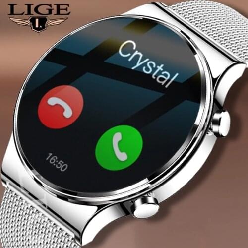LIGE Smart Watch Call Men Full Touch Music Control Sports Fitness Tracker Smartwatch Blood Pressure Heart Rate For Android ios