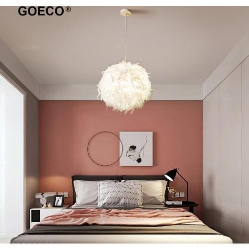 Modern Feather Pendant Light Ceiling Lamp Droplight For Living Room Bedroom Creative Hanging Lamp Decoration Nordic Chandelier
