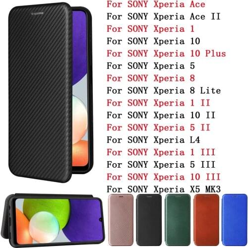 Sunjolly For SONY Xperia Ace II 1 10 10 Plus 5 8 8Lite 1 II 10 II 5 I L4 1 5 10 III X5 MK3 Case Cover coque Leather Flip Wallet