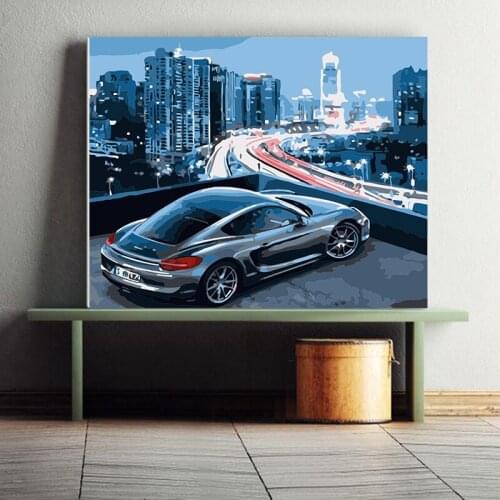 Super cool sports car racing big painting king DIY home decor painting living room porch study home decoration painting