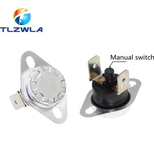 100pcs KSD301 KSD303 10A 45 150 C Degrees Celsius Manual Reset Thermostat Normally Closed Temperature Switch Temperature Control