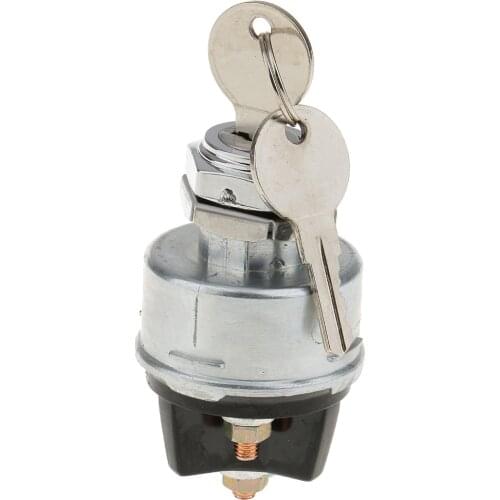 Universal 12V Car Forklift Ignition Switch 2 Keys 3 Position ON/OFF/START/ACC Replacement