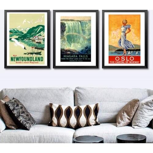 Newfoundland Niagara Falls Norway Nurses Oceania Palestine Panama Peru Philippines Poland Vintage Travel Poster