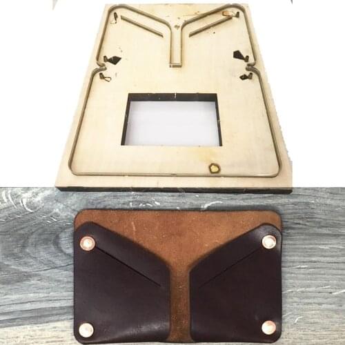 Japan Steel Blade wooden die Cutter Minimalist Stitchless Wallet DIY leather Template hand punch tool knife mould Leathercraft