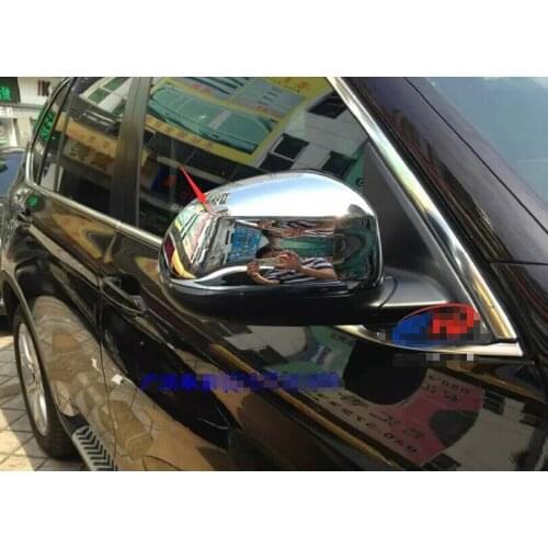 Yimaautotrims Outside Door Rearview Mirror Decoration Shell Cover Trim Fit For BMW X6 F16 2015 2016 2017 ABS Chromium Styling