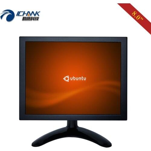 ZB080TC-262L/8" inch 1024x768 HMDI VGA USB Support Linux Ubuntu Raspbian Debian Resistive OS Touch LCD Screen PC Monitor Display