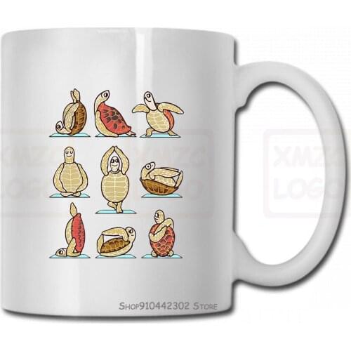 Green Sea Turtle Doing Yoga Funny Tmug Cup Women Men