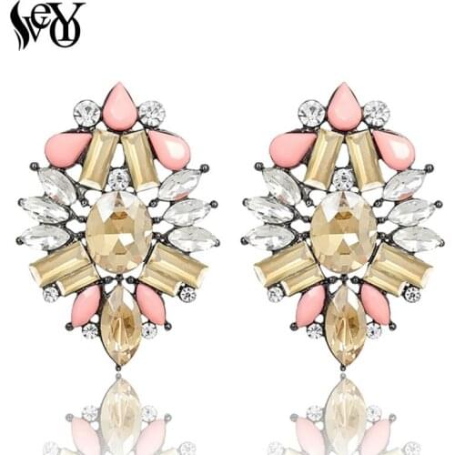 VEYO Vintage Hyperbole Stud Earrings For Woman Crystal Earrings Fashion Jewelry