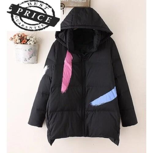 Jacket Winter Down Women Thick Warm Ultralight White Duck Down Coat Female Hooded Fashion Clothing Casual Overcoat 5a0a1