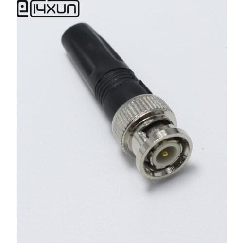 2pcs Free Welding BNC Black plastic Plug Q9 Monitor Connector Joint CCTV Camera accessories video line