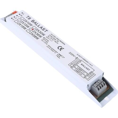 220-240V AC 2x36W Wide Voltage T8 Electronic Ballast Fluorescent Lamp Ballasts