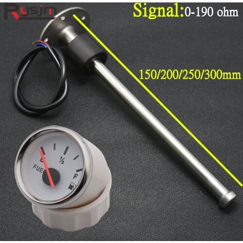 High Quality Stainless Steel Fuel Level Gauge Sensors Water level Sensor 300/250/200/150mm for 0-190ohm Marine Boat Fuel Gauges