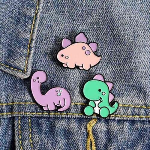 Dinosaur Park Enamel Pin Cute Animal Badge Tyrannosaurus Brooches Bag Clothes Lapel pin Fashion Jewelry Gift Kids