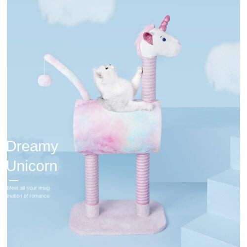 Unicorn cats climbing frame cat nest cat tree cat house multifunctional rack cat toy pet supplies cat tunnel furniture cat tower